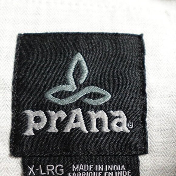 Prana Tailored Shirt Men's XL Gray Short Sleeve Button Up Collared Casual Shirt - Picture 6 of 15